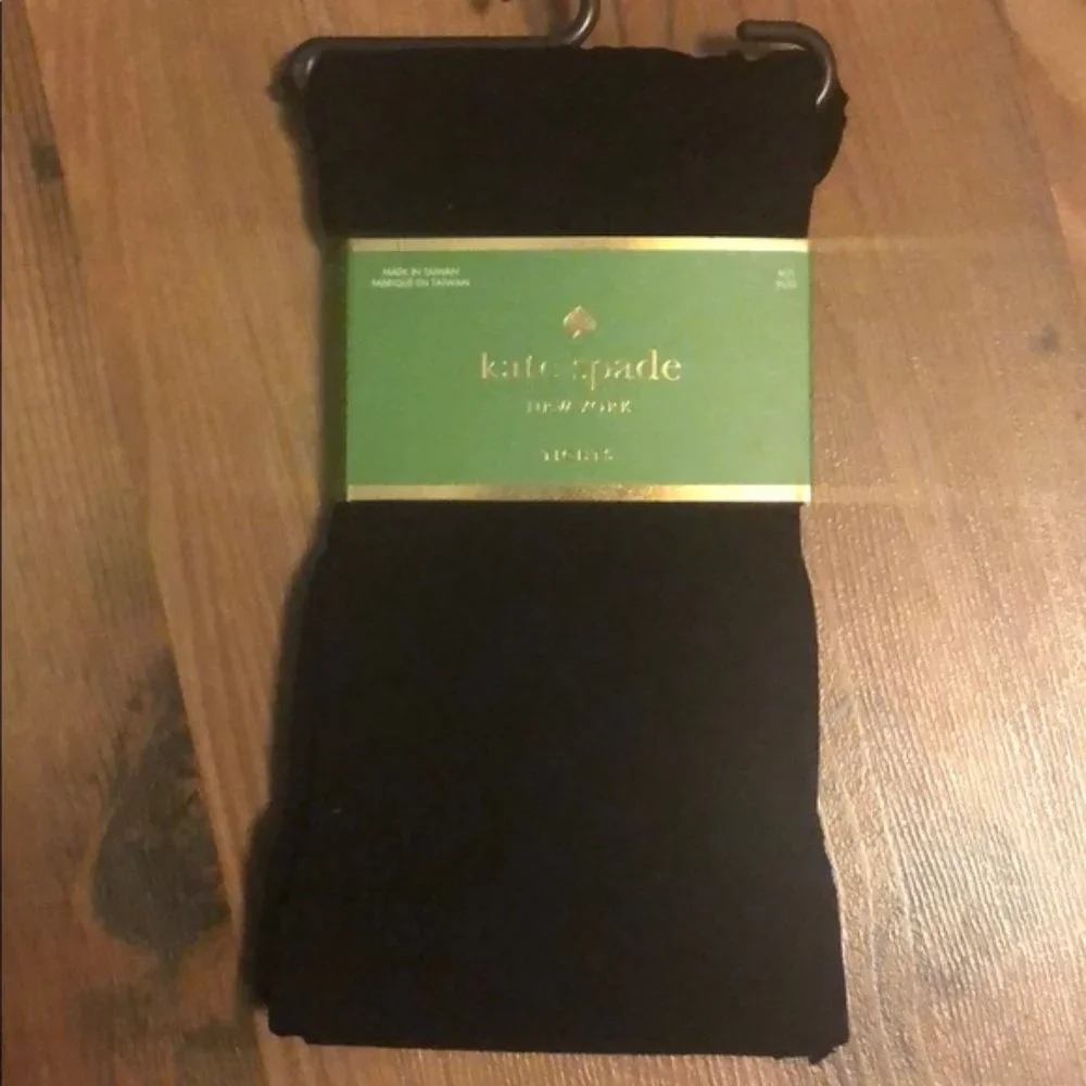 Kate Spade Black Tights Size S/M & M/L Free Gift Ships Same Day
